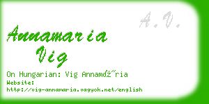 annamaria vig business card